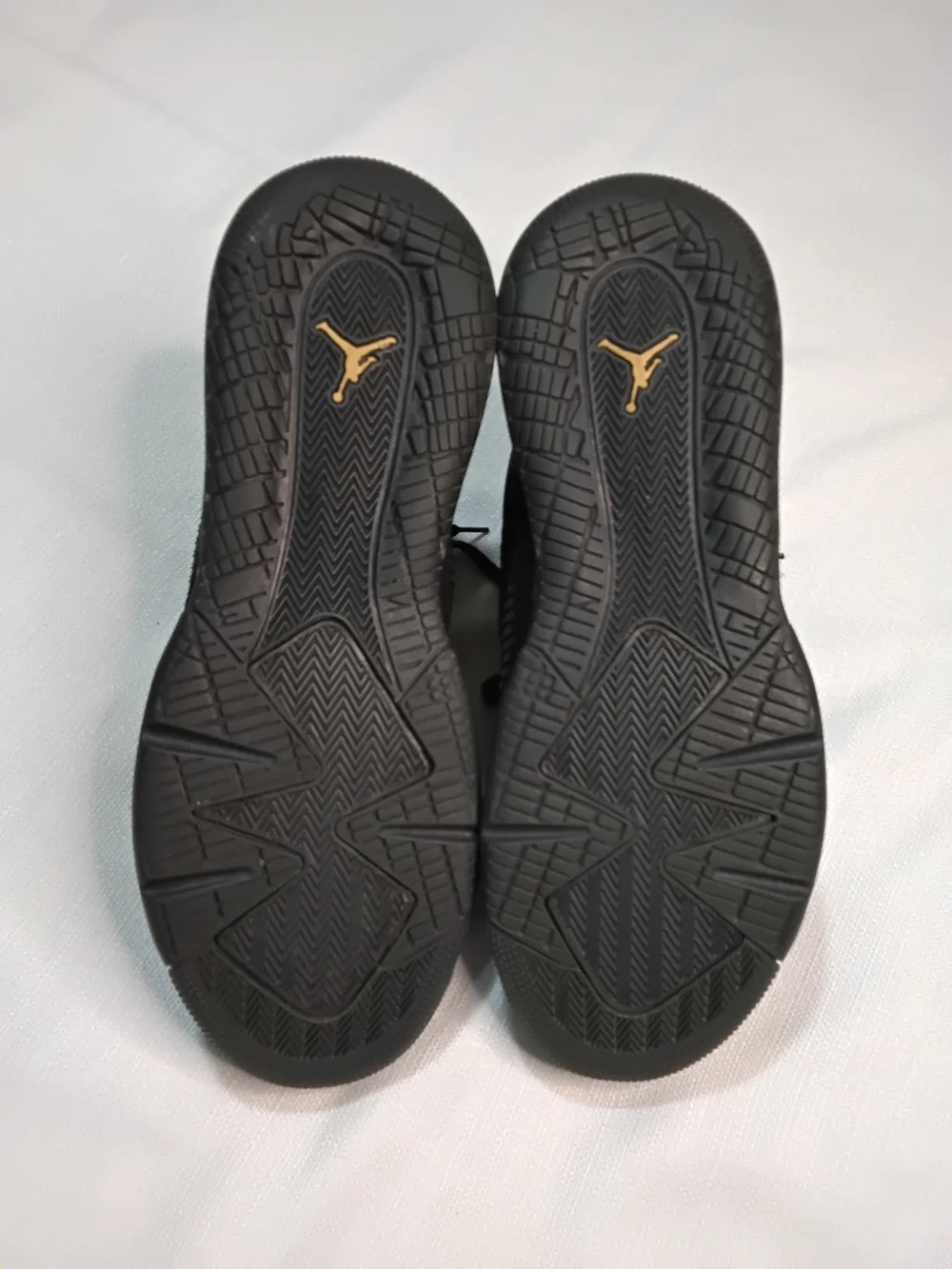 Jordan Mars 270 Black Sneakers with Gold Jumpman Sz 12.